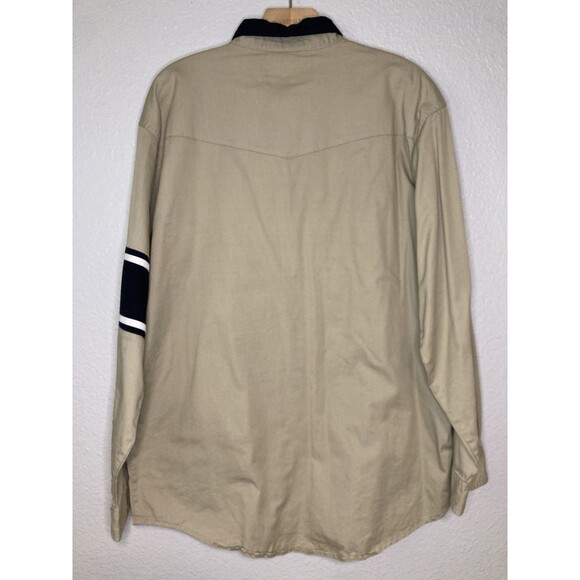 Vintage Wrangler Aztec Brushpopper Long Sleeve Western Button Down Shirt Mens L - Picture 7 of 9